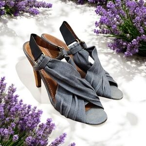 Lanvin Jean And Wooden High Heels Size EU 40/ US 9.5